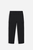 PANTALONE CON TASCONI ED ELASTICO IN VITA NERO - Sonnybono