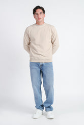 FELPA GIROCOLLO IN PILE BEIGE CHIARO