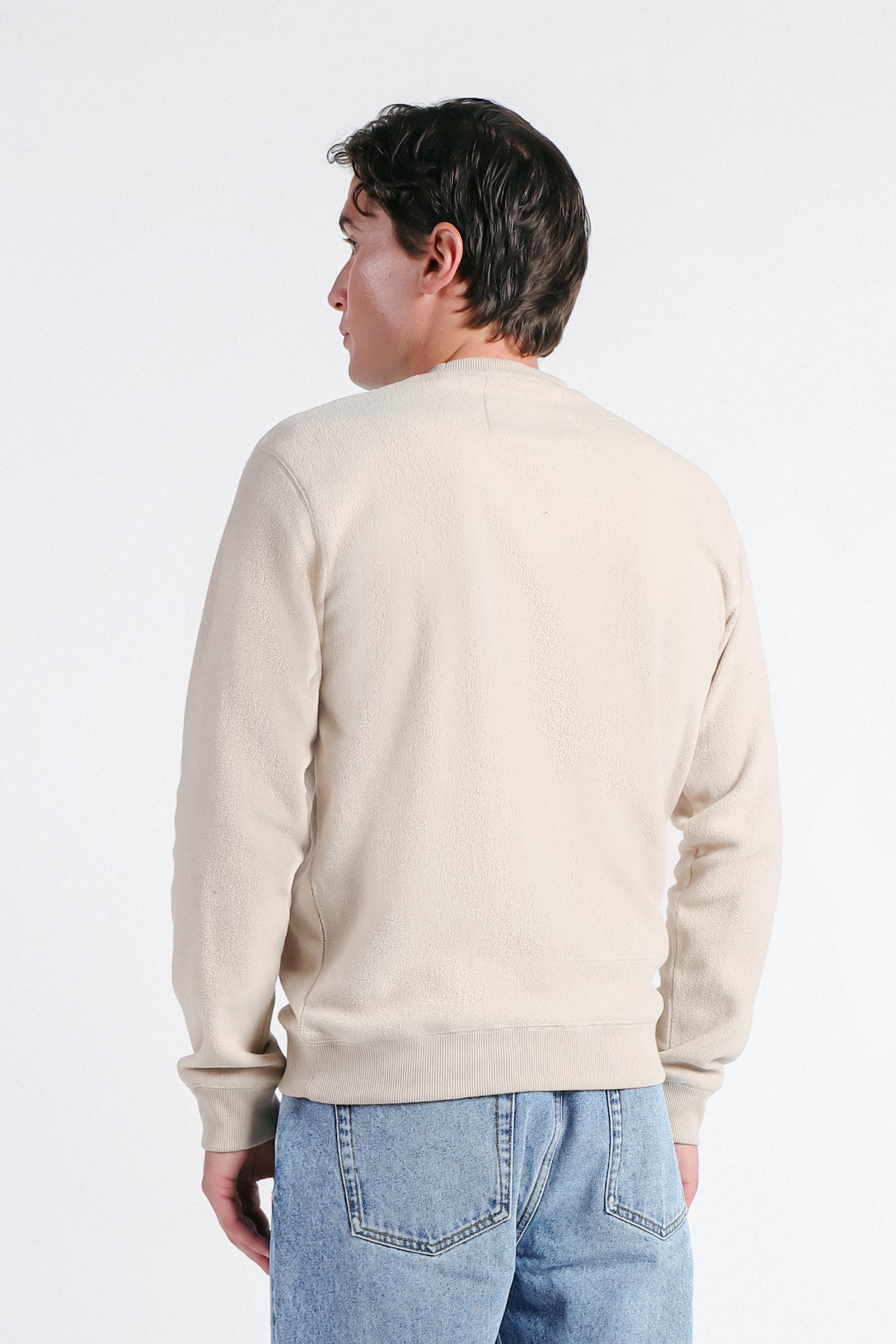FELPA GIROCOLLO IN PILE BEIGE CHIARO - Sonnybono