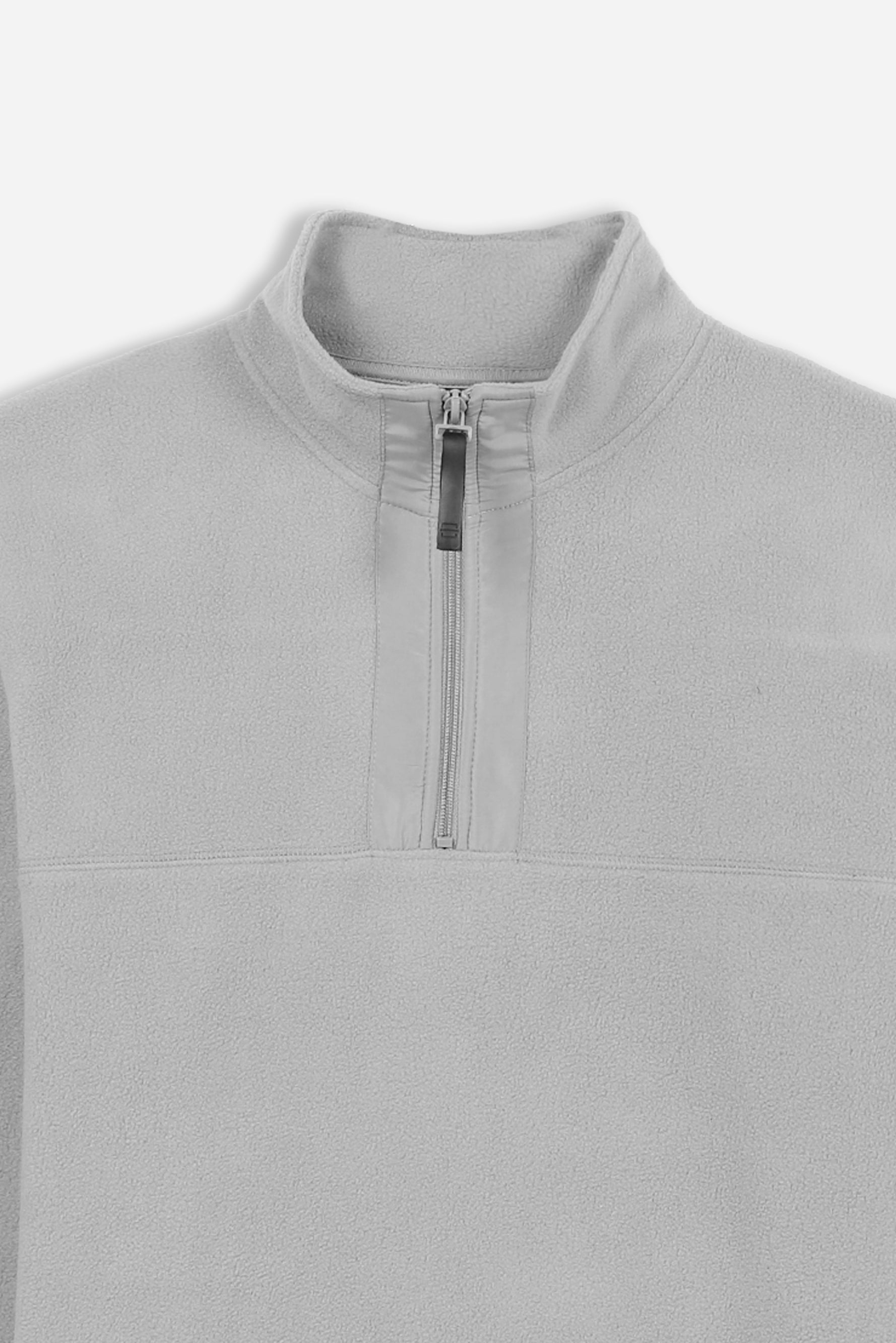 FELPA MEZZA ZIP IN PILE GRIGIO - Sonnybono