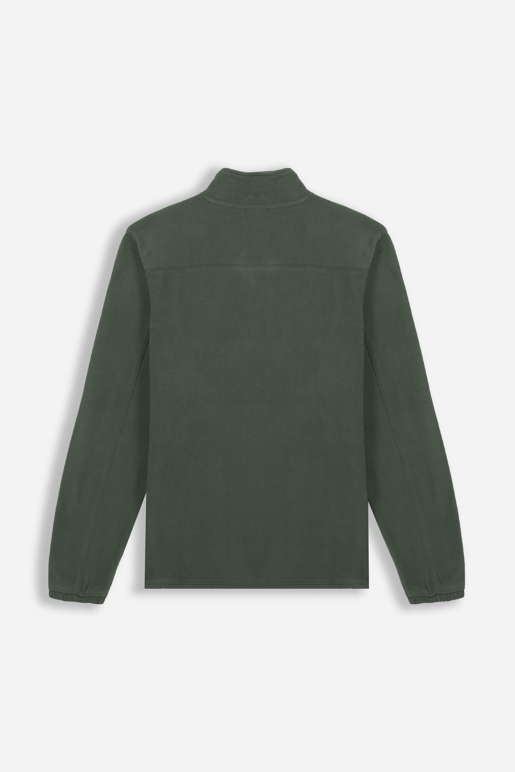 FELPA MEZZA ZIP IN PILE VERDE MILITARE - Sonnybono