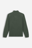 FELPA MEZZA ZIP IN PILE VERDE MILITARE - Sonnybono