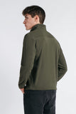 FELPA MEZZA ZIP IN PILE VERDE MILITARE - Sonnybono