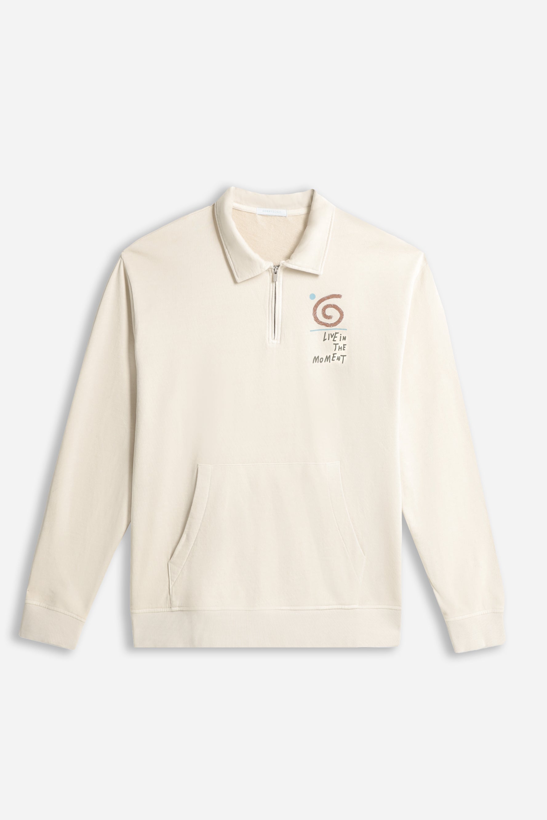 FELPA COLLO CAMICIA BEIGE CHIARO - Sonnybono