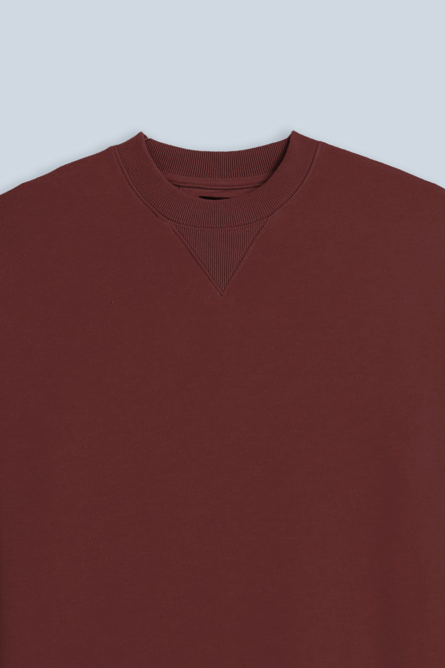 FELPA GIROCOLLO BASIC BORDEAUX - Sonnybono