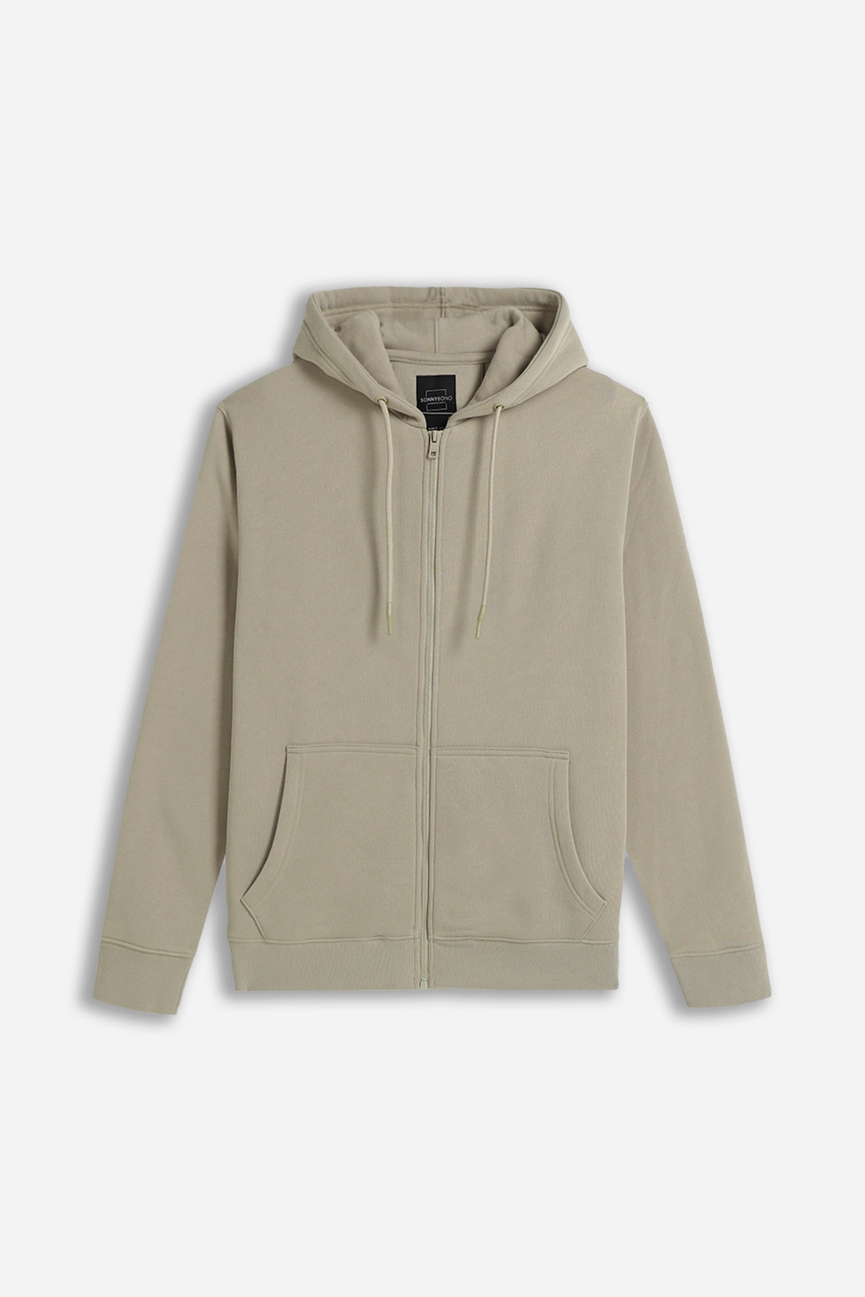 FELPA FULL ZIP CON CAPPUCCIO BASIC TORTORA - Sonnybono