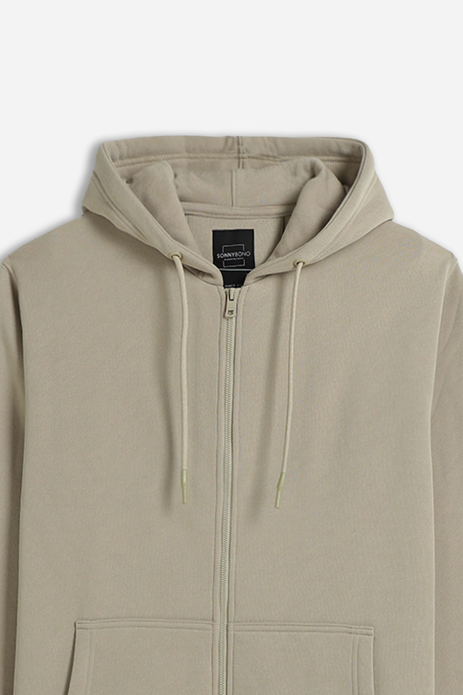 FELPA FULL ZIP CON CAPPUCCIO BASIC TORTORA - Sonnybono