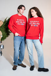 FELPA NATALIZIA IN PILE RUBINO