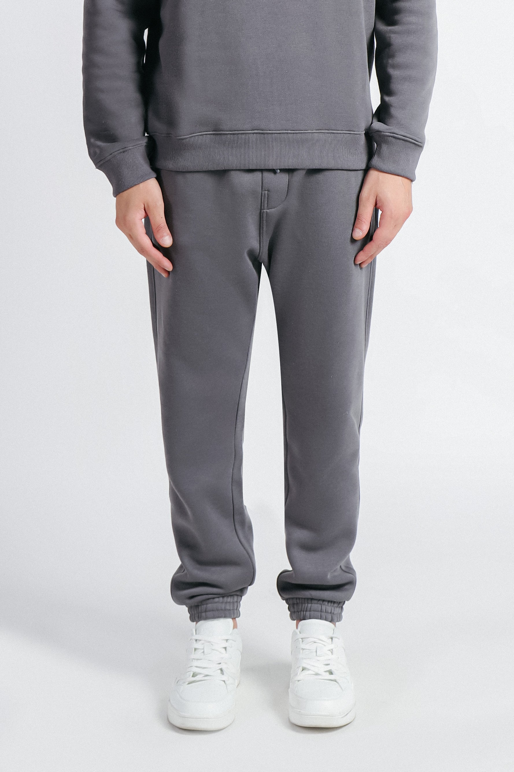 PANTALONE JOGGER DA TUTA GRIGIO SCURO - Sonnybono
