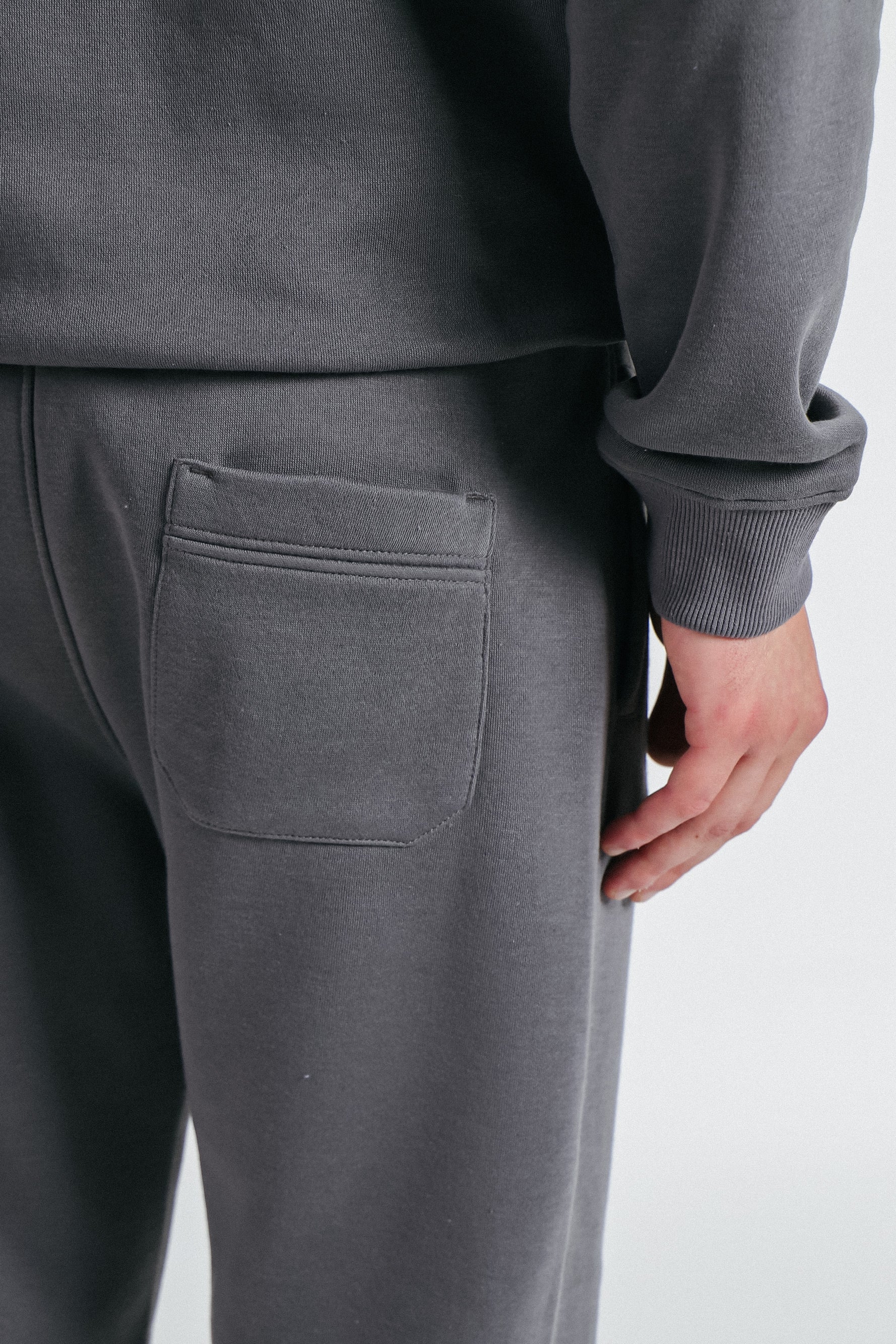 PANTALONE JOGGER DA TUTA GRIGIO SCURO - Sonnybono