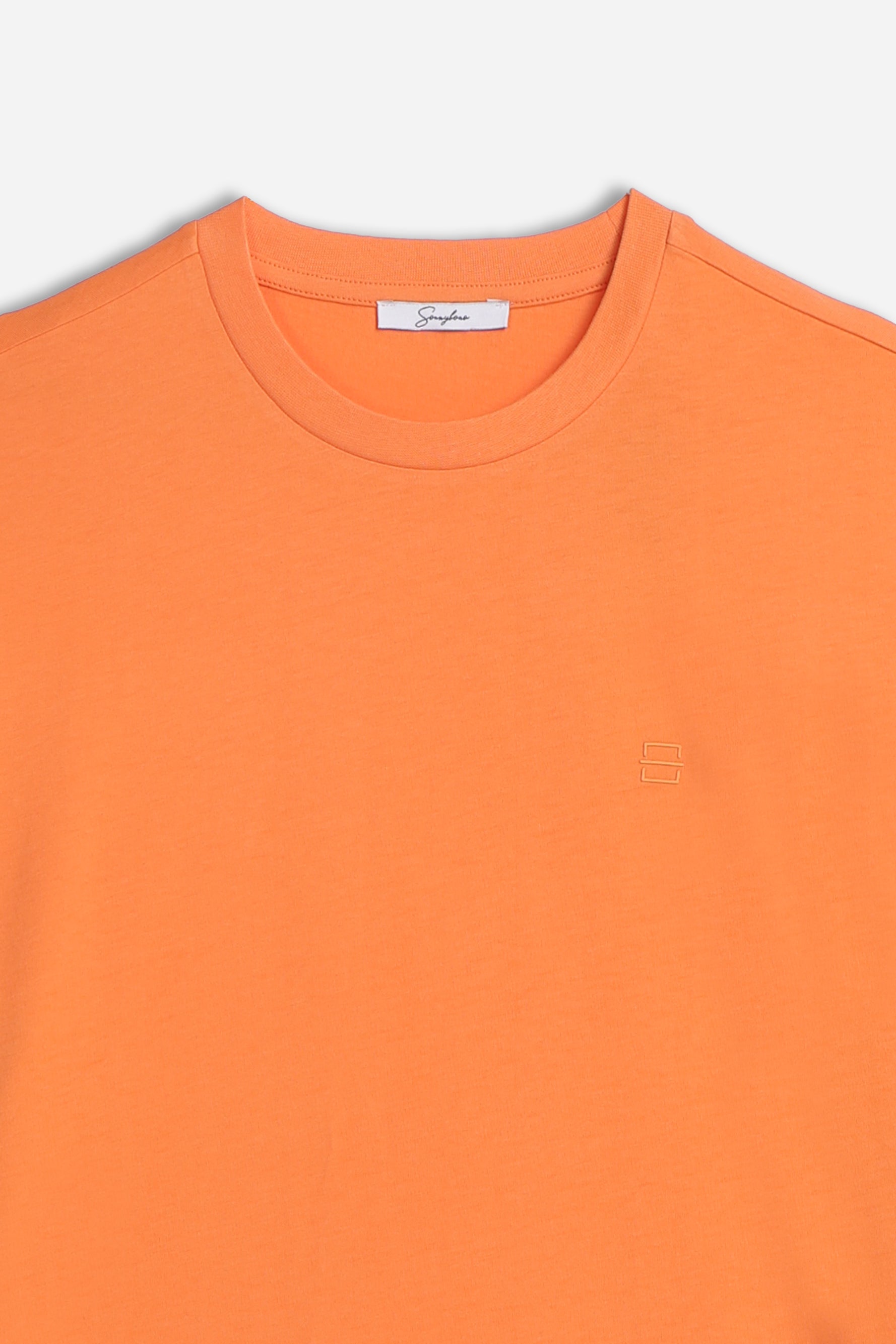 T-SHIRT CON LOGO STAMPATO ARANCIO