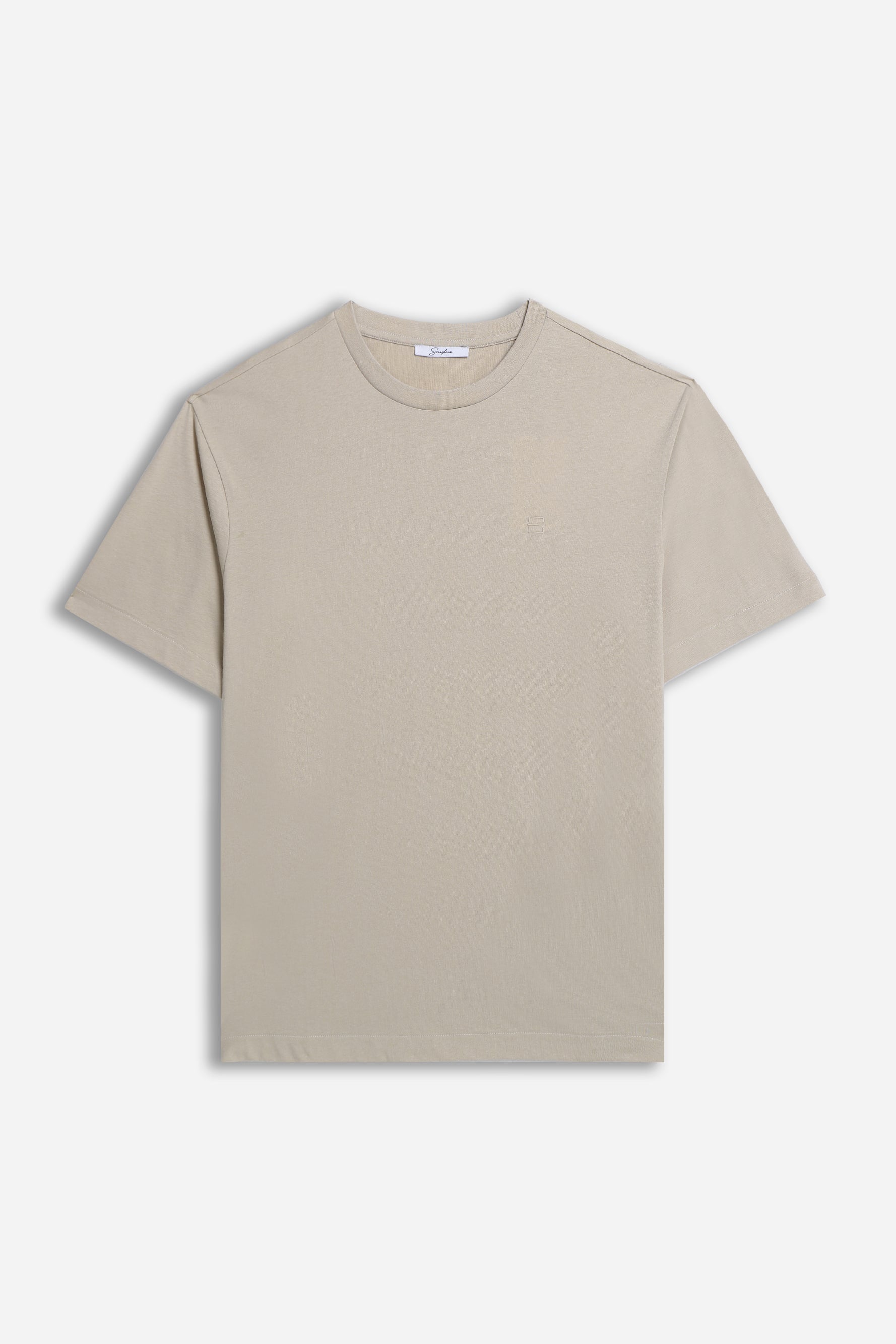T-SHIRT CON LOGO STAMPATO BEIGE
