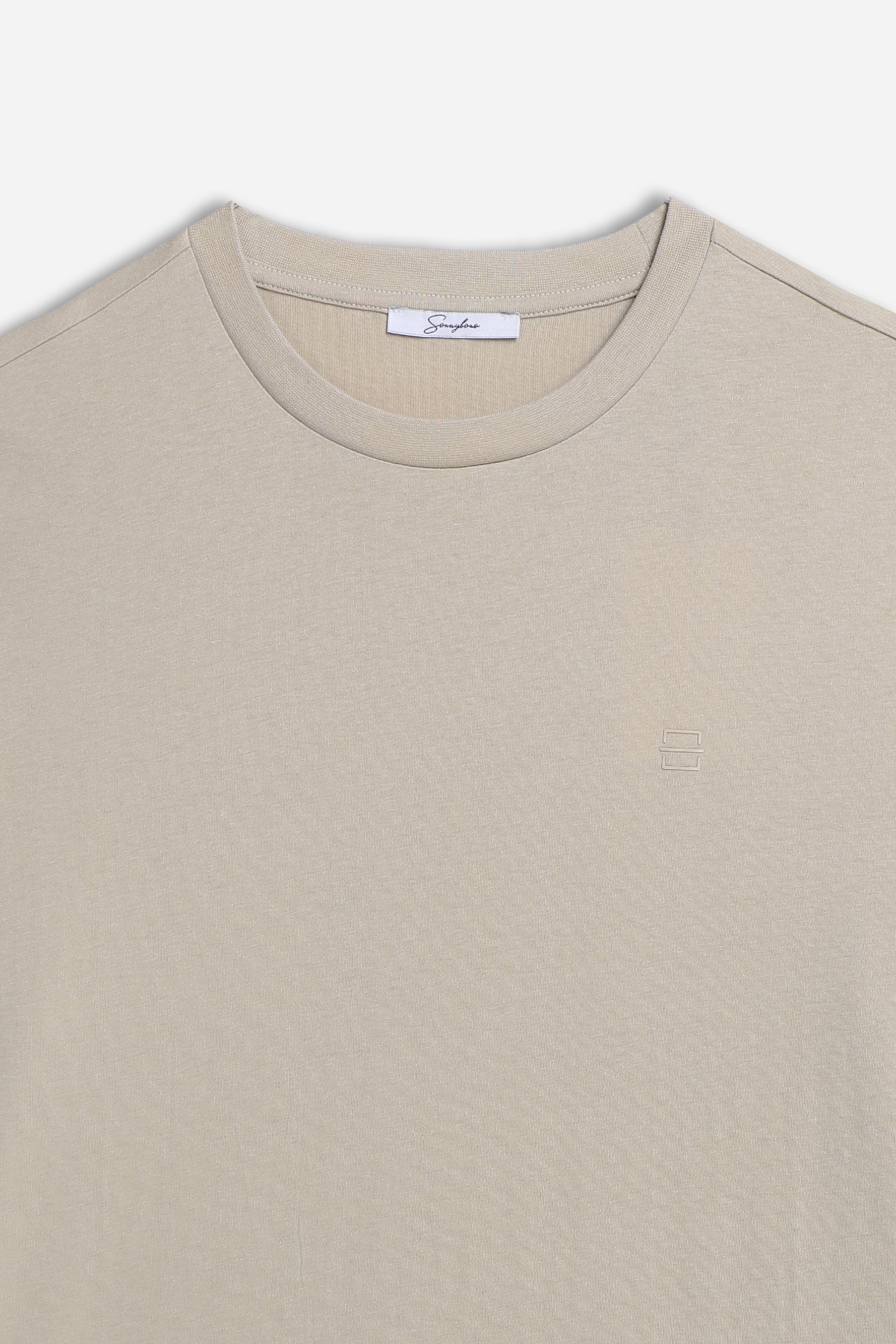 T-SHIRT CON LOGO STAMPATO BEIGE