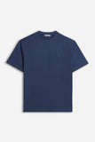 T-SHIRT CON LOGO STAMPATO INDACO