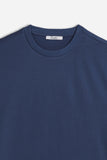 T-SHIRT CON LOGO STAMPATO INDACO