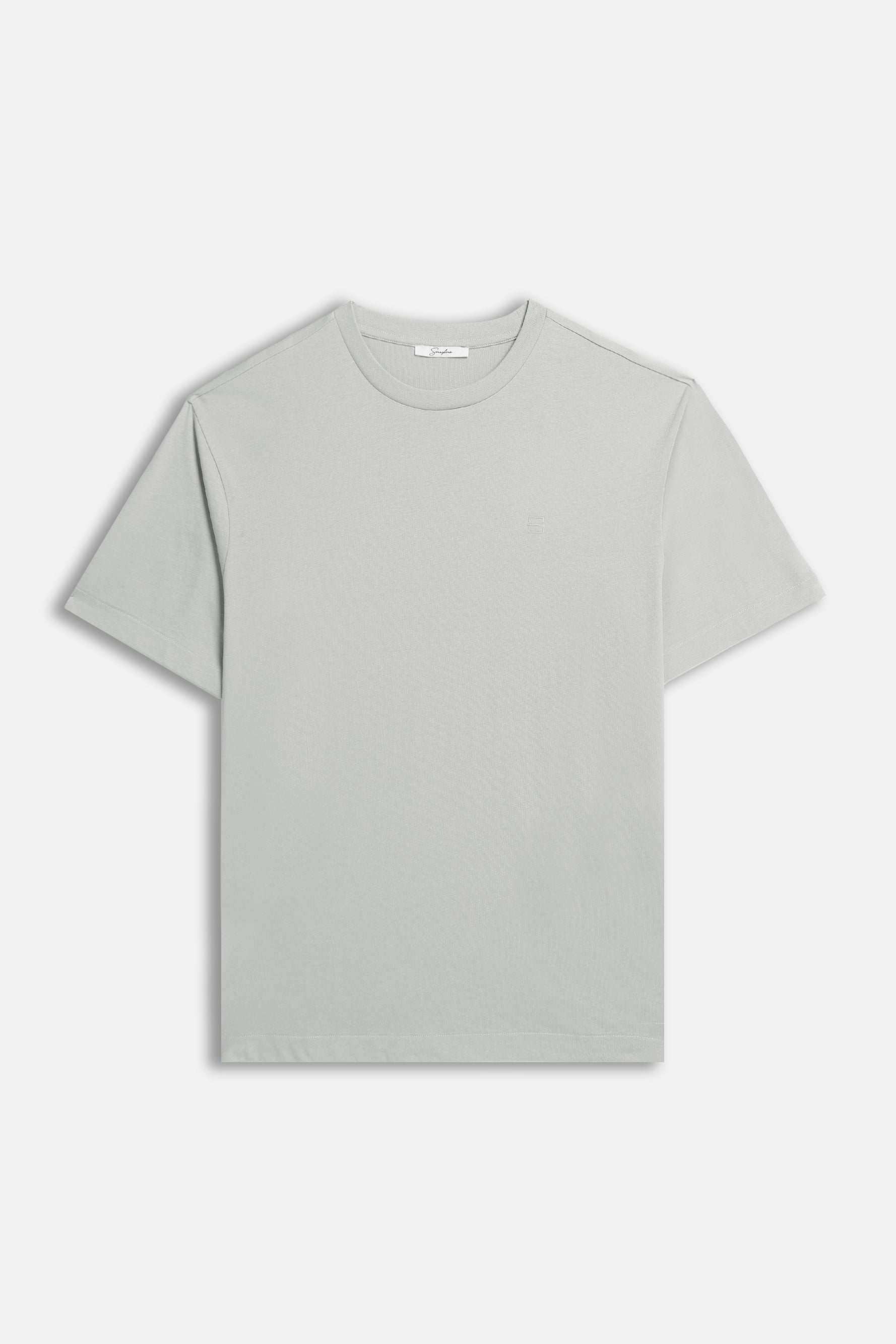 T-SHIRT CON LOGO STAMPATO GRIGIO CHIARO