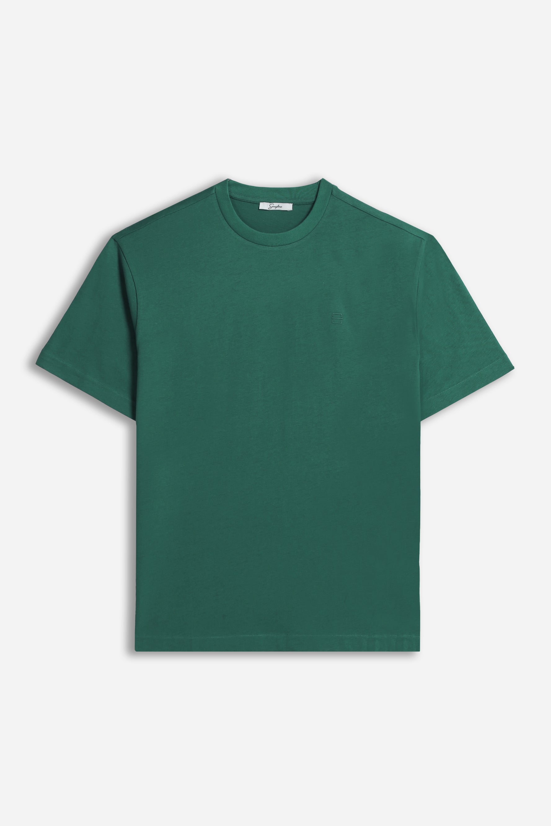 T-SHIRT CON LOGO STAMPATO VERDE BOSCO