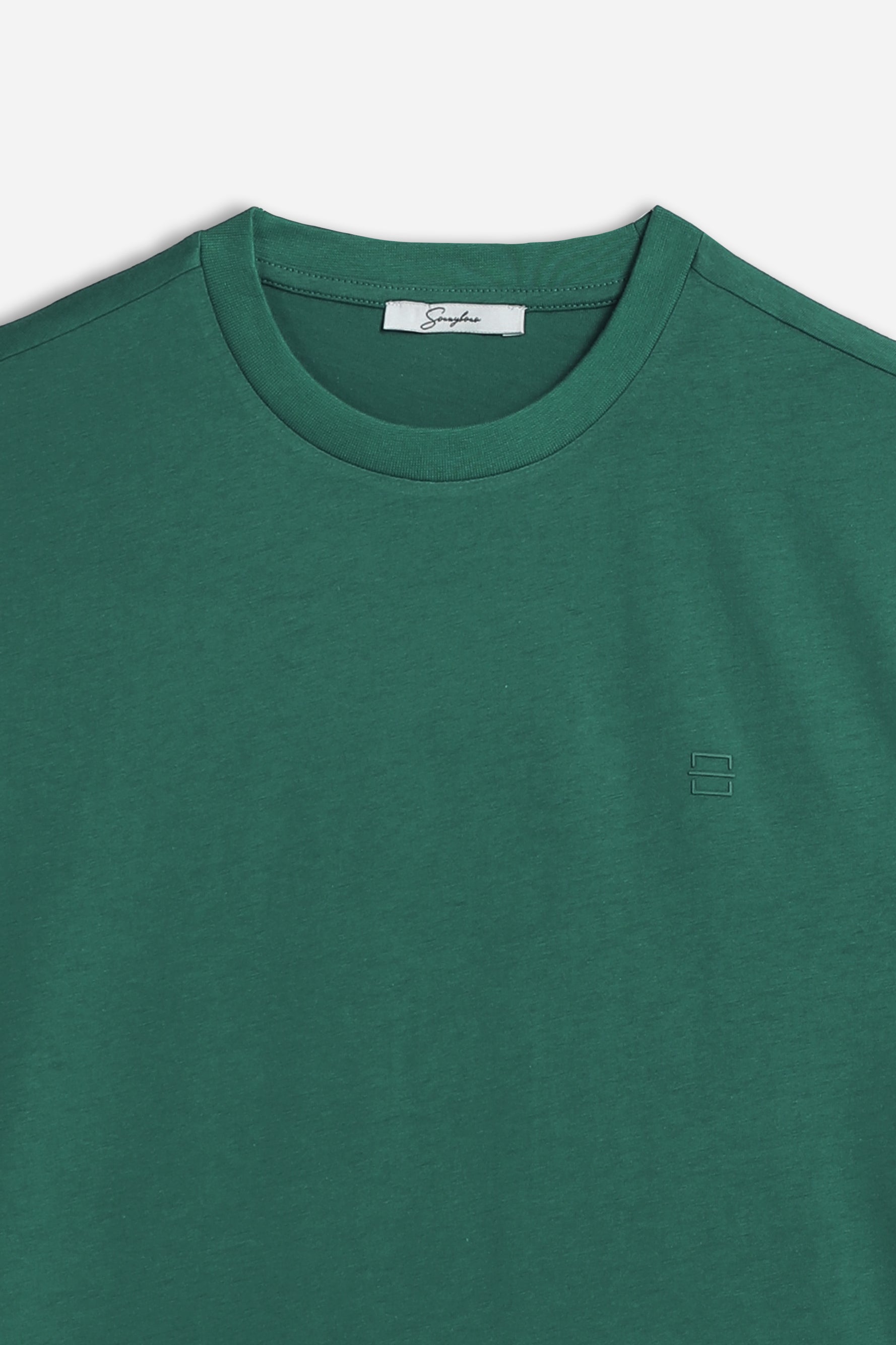 T-SHIRT CON LOGO STAMPATO VERDE BOSCO