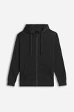 FELPA FULL ZIP CON CAPPUCCIO BASIC NERO - Sonnybono