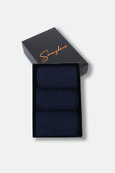 SCATOLA CALZINI TINTA UNITA BLEU