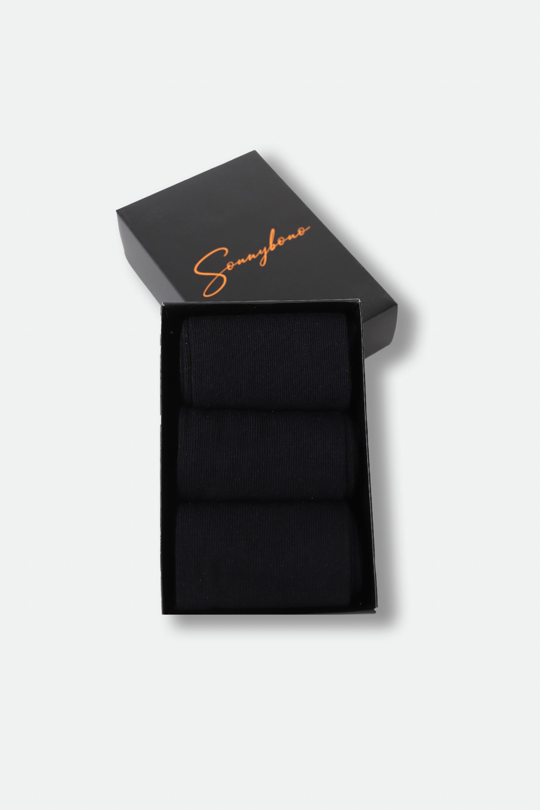 SCATOLA CALZINI TINTA UNITA NERO - Sonnybono