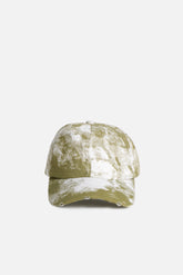 CAPPELLO BASEBALL IN DENIM TYE-DYE VERDE MILITARE