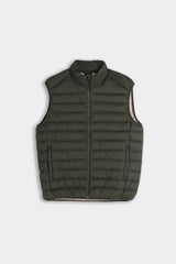 GILET TRAPUNTATO VERDE MILITARE