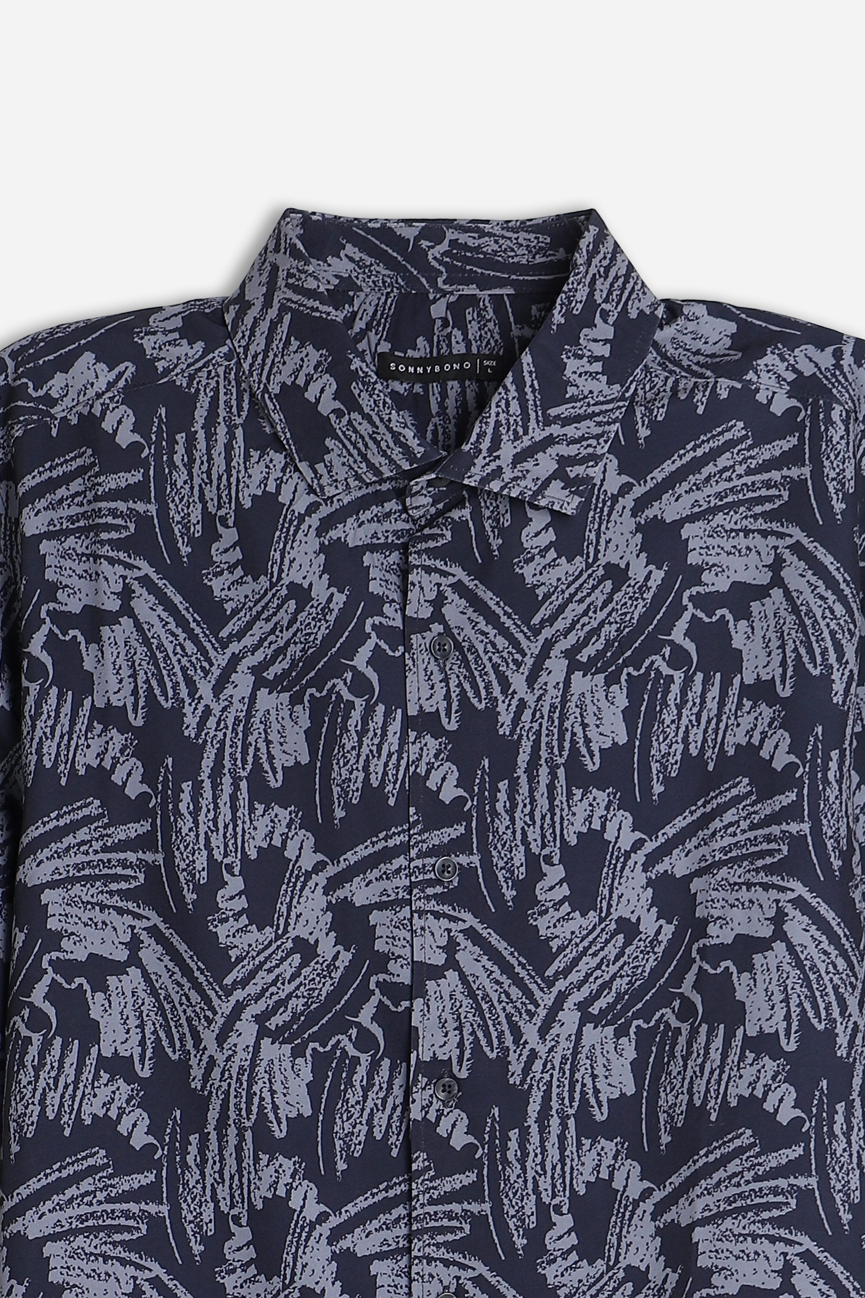 CAMICIA STRETCH FANTASIA F BLU