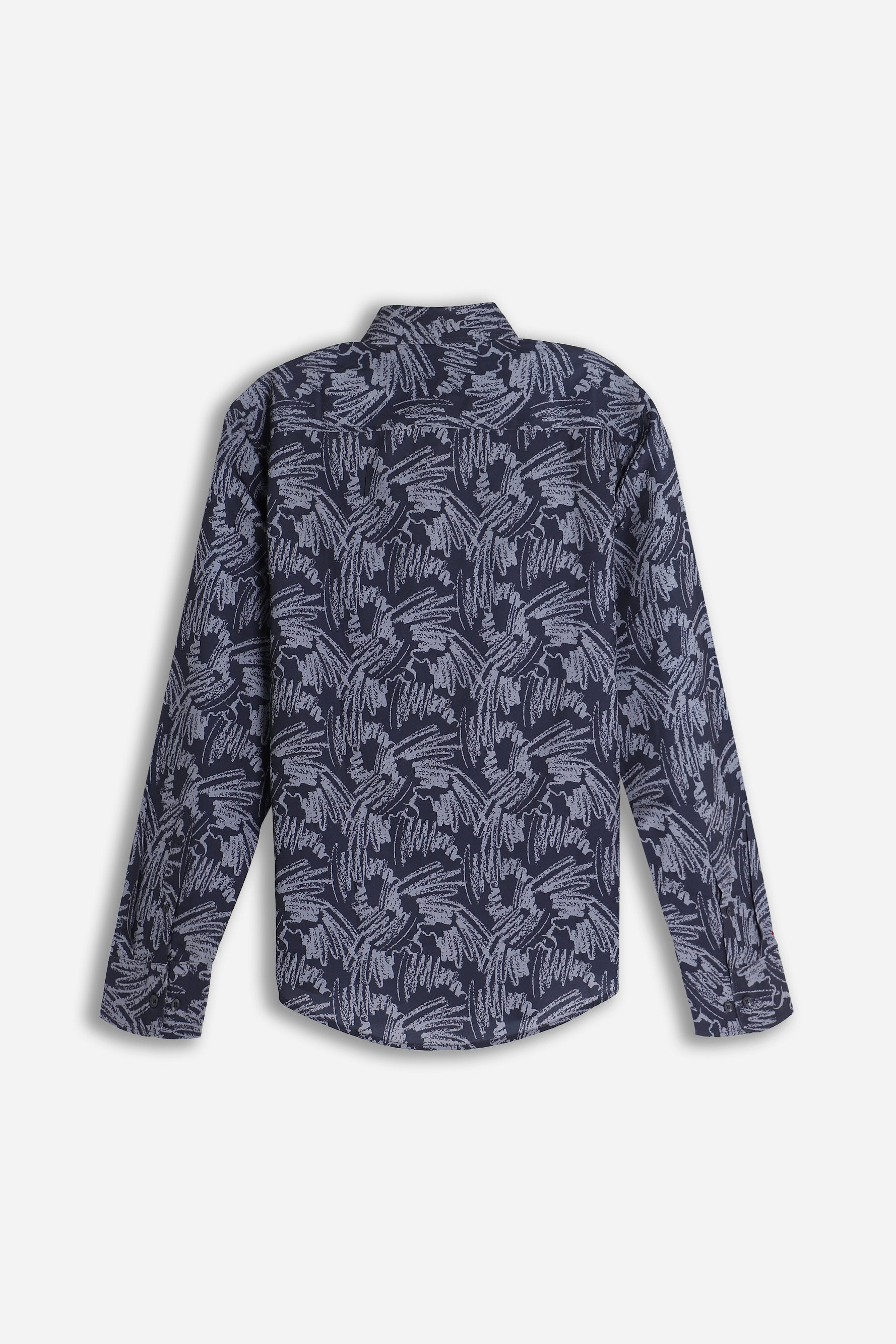 CAMICIA STRETCH FANTASIA F BLU