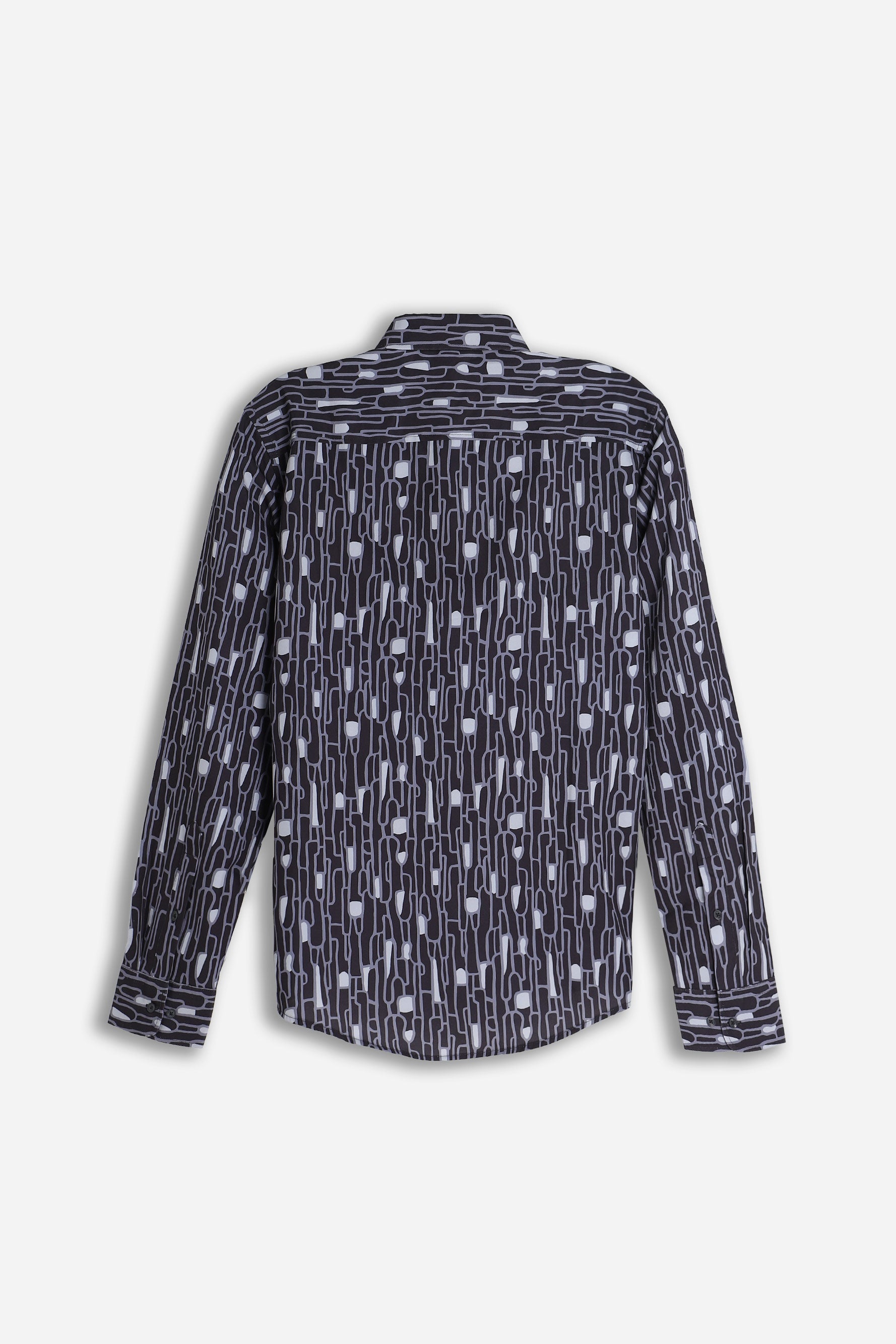 CAMICIA STRETCH FANTASIA F NERO
