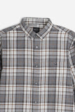 CAMICIA A QUADRI FLANELLA F GRIGIO