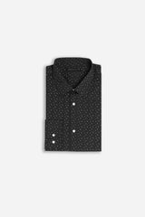 CAMICIA CON STAMPA MICROFANTASIA F NERO