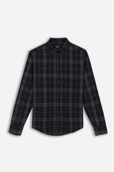 CAMICIA A QUADRI FLANELLA NERO
