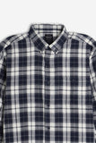 CAMICIA CON QUADRI FLANELLA F BLU