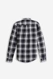 CAMICIA CON QUADRI FLANELLA F NERO