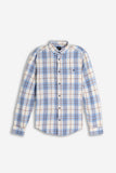 CAMICIA CON QUADRI FLANELLA F PANNA