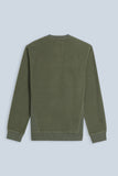 FELPA IN PILE CON FIANCHI IN COSTINA VERDE MILITARE - Sonnybono