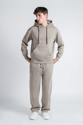 FELPA CON CAPPUCCIO E MARSUPIO BASIC TORTORA