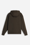 FELPA CON CAPPUCCIO E MARSUPIO OVER FIT MARRONE