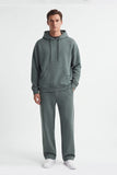 PANTALONE JOGGER IN FELPA OVER FIT VERDE BOSCO