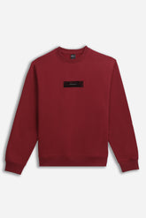 FELPA GIROCOLLO CON STAMPA BORDEAUX