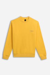 FELPA GIROCOLLO CON STAMPA GIALLO