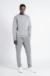 FELPA GIROCOLLO CON STAMPA GRIGIO MEDIO