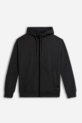FELPA FULL ZIP CON CAPPUCCIO NERO