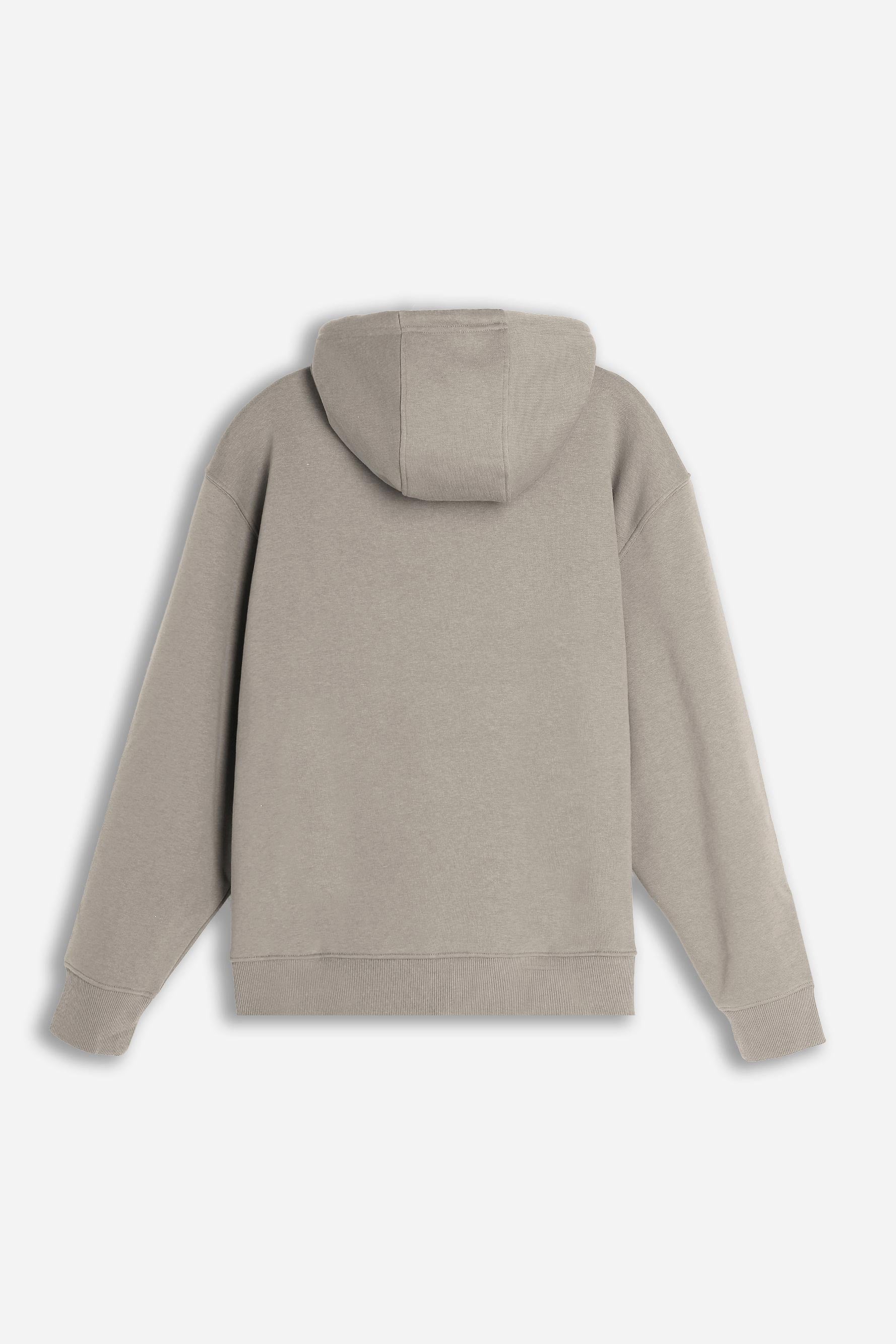 Felpa uomo beige con cappuccio vista posteriore