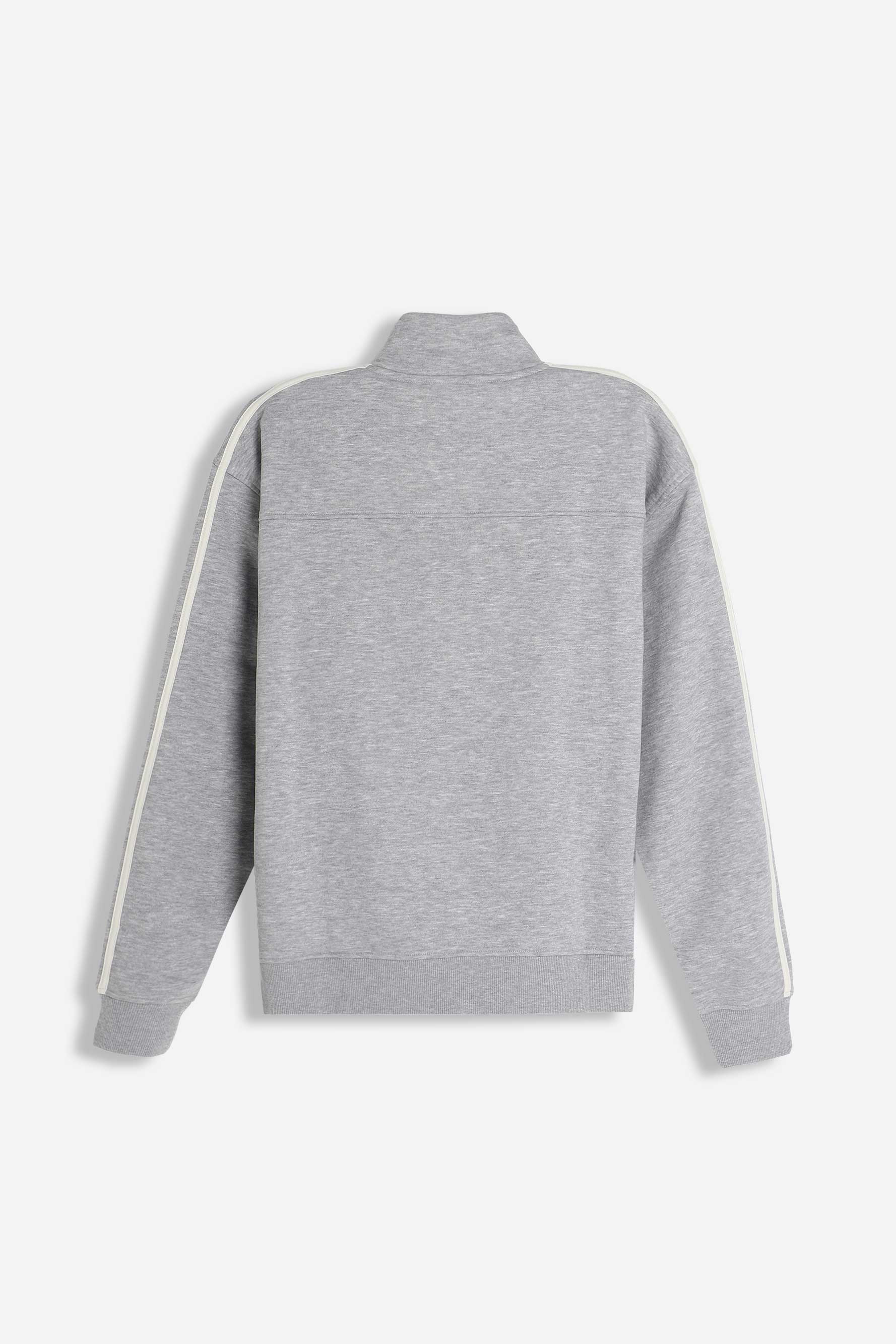 Felpa full zip uomo relaxed fit vista posteriore