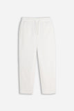 PANTALONE JOGGER IN FELPA OVER FIT PANNA