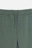 PANTALONE JOGGER IN FELPA OVER FIT VERDE BOSCO