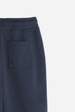 PANTALONE JOGGER IN FELPA CON BANDA LATERALE BLEU