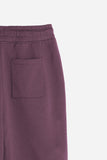 PANTALONE JOGGER IN FELPA CON BANDA LATERALE PRUGNA